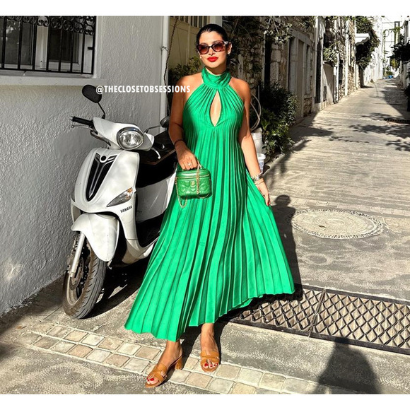 RARE!!! MANGO BLOGGER FAVE!!! Halter Midi Dress NWT - Picture 12 of 16